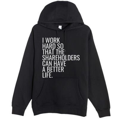 Shareholder Value Myth Funny Socialist Shareholder Activism Premium Pullover Hoodie