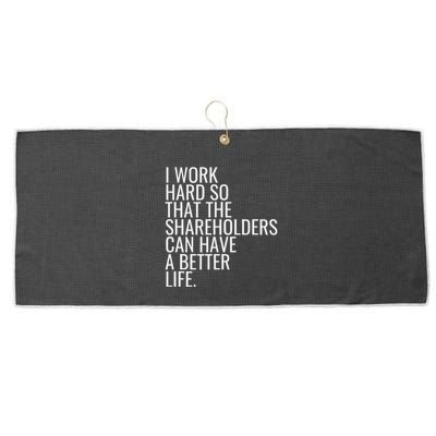 Shareholder Value Myth Funny Socialist Shareholder Activism Large Microfiber Waffle Golf Towel