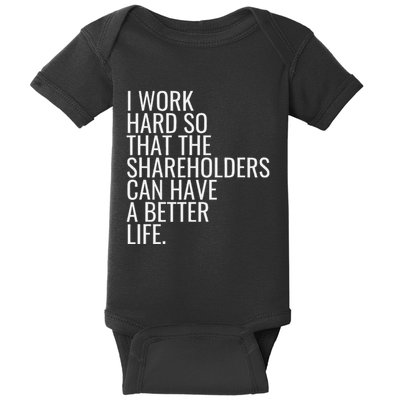 Shareholder Value Myth Funny Socialist Shareholder Activism Baby Bodysuit