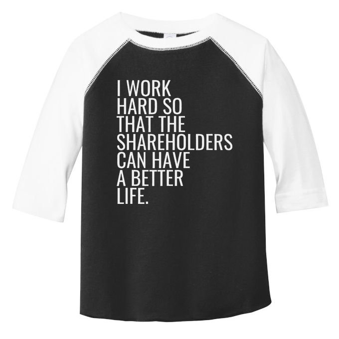 Shareholder Value Myth Funny Socialist Shareholder Activism Toddler Fine Jersey T-Shirt