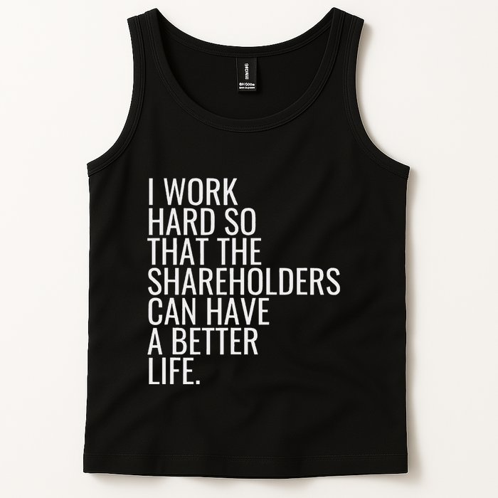 Shareholder Value Myth Funny Socialist Shareholder Activism Tank Top