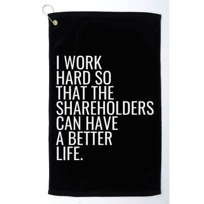 Shareholder Value Myth Funny Socialist Shareholder Activism Golf Towel