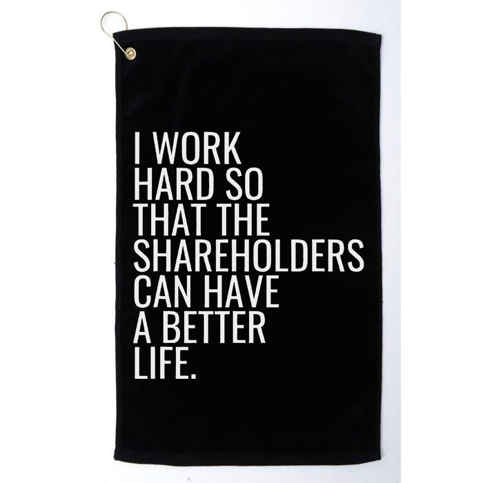 Shareholder Value Myth Funny Socialist Shareholder Activism Golf Towel