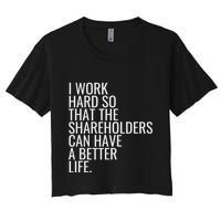 Shareholder Value Myth Funny Socialist Shareholder Activism Crop Top