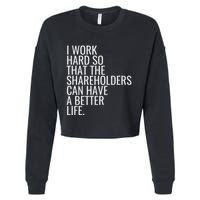 Shareholder Value Myth Funny Socialist Shareholder Activism Cropped Pullover Crew