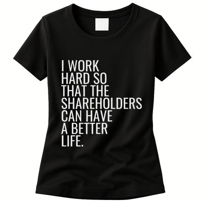 Shareholder Value Myth Funny Socialist Shareholder Activism Womens T-Shirt