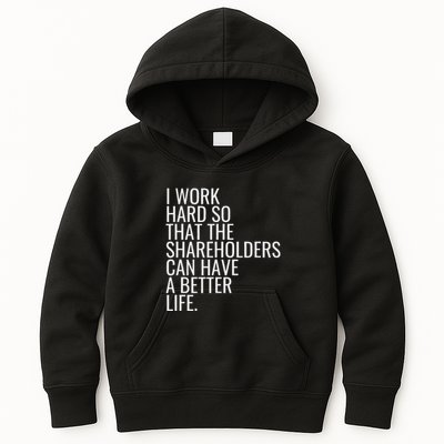 Shareholder Value Myth Funny Socialist Shareholder Activism Kids Hoodie