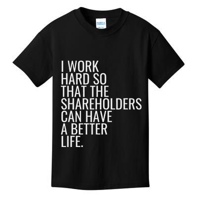 Shareholder Value Myth Funny Socialist Shareholder Activism Kids T-Shirt