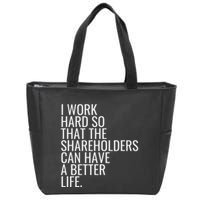 Shareholder Value Myth Funny Socialist Shareholder Activism Zip Tote Bag