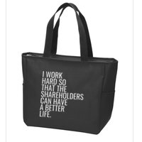 Shareholder Value Myth Funny Socialist Shareholder Activism Zip Tote Bag
