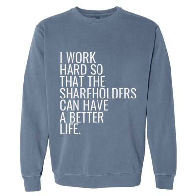 Shareholder Value Myth Funny Socialist Shareholder Activism Garment-Dyed Sweatshirt