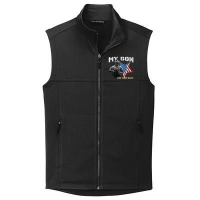 Soldier Veteran My Son Has Your Back Gift Collective Smooth Fleece Vest