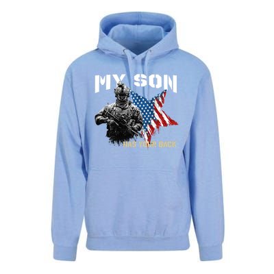 Soldier Veteran My Son Has Your Back Gift Unisex Surf Hoodie