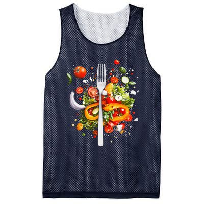 Saladkit Vegetable Motif Illustration Salad Kit Mesh Reversible Basketball Jersey Tank