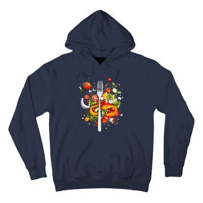 Saladkit Vegetable Motif Illustration Salad Kit Tall Hoodie