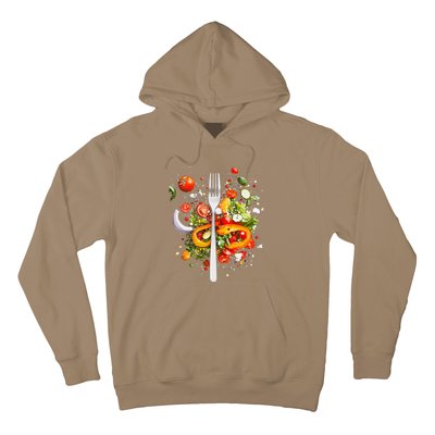 Saladkit Vegetable Motif Illustration Salad Kit Hoodie