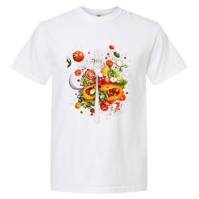 Saladkit Vegetable Motif Illustration Salad Kit Garment-Dyed Heavyweight T-Shirt