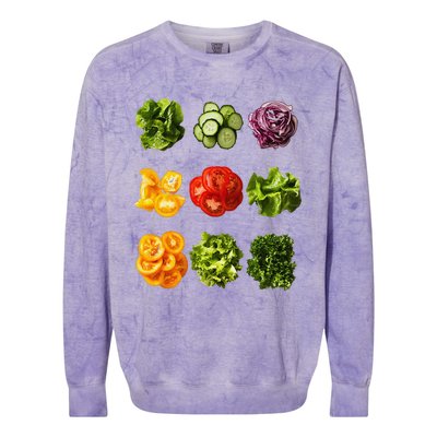 Saladkit Vegetable Motif Garden Saladkit Colorblast Crewneck Sweatshirt