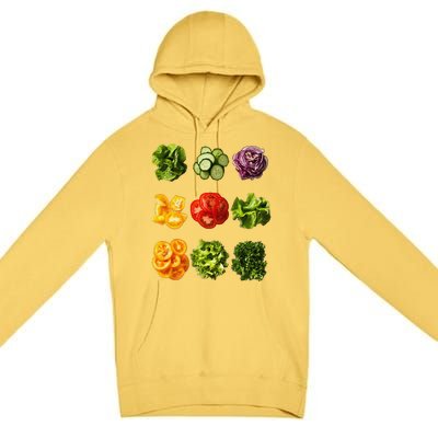 Saladkit Vegetable Motif Garden Saladkit Premium Pullover Hoodie