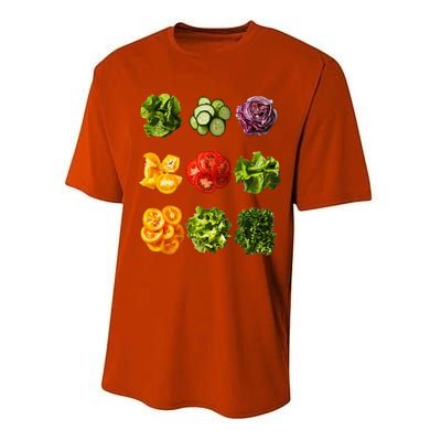 Saladkit Vegetable Motif Garden Saladkit Performance Sprint T-Shirt