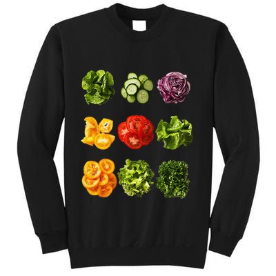 Saladkit Vegetable Motif Garden Saladkit Sweatshirt