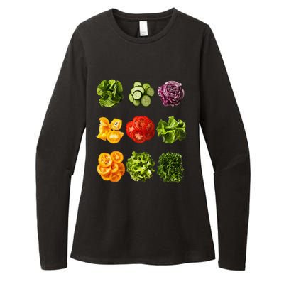 Saladkit Vegetable Motif Garden Saladkit Womens CVC Long Sleeve Shirt