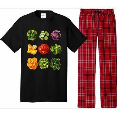 Saladkit Vegetable Motif Garden Saladkit Pajama Set