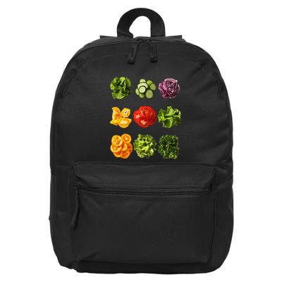 Saladkit Vegetable Motif Garden Saladkit 16 in Basic Backpack