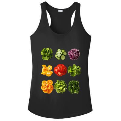 Saladkit Vegetable Motif Garden Saladkit Ladies PosiCharge Competitor Racerback Tank