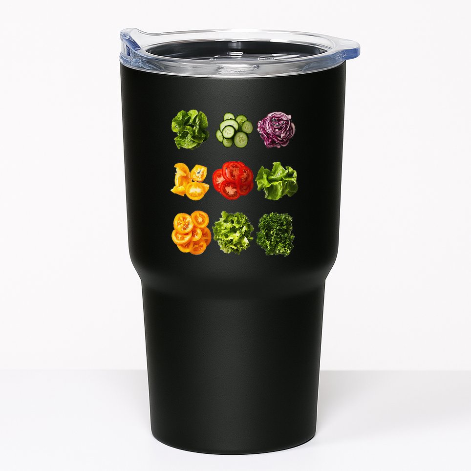 Saladkit Vegetable Motif Garden Saladkit Tumbler