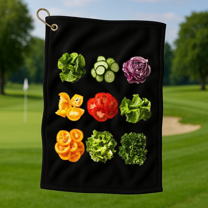 Saladkit Vegetable Motif Garden Saladkit Golf Towel