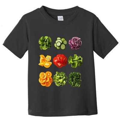 Saladkit Vegetable Motif Garden Saladkit Toddler T-Shirt