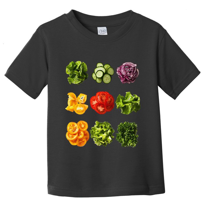 Saladkit Vegetable Motif Garden Saladkit Toddler T-Shirt