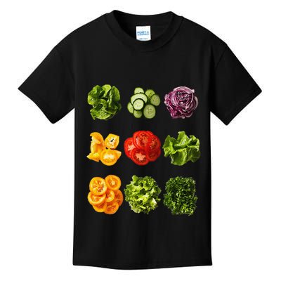 Saladkit Vegetable Motif Garden Saladkit Kids T-Shirt