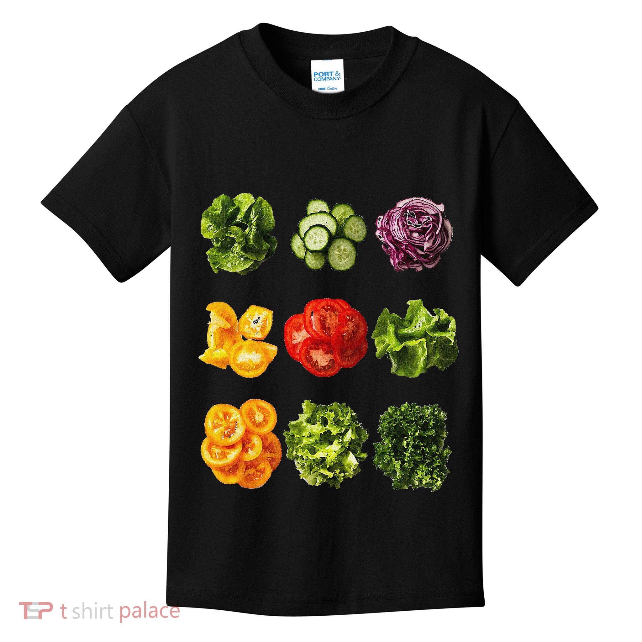 Saladkit Vegetable Motif Garden Saladkit Kids T-Shirt