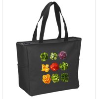 Saladkit Vegetable Motif Garden Saladkit Zip Tote Bag