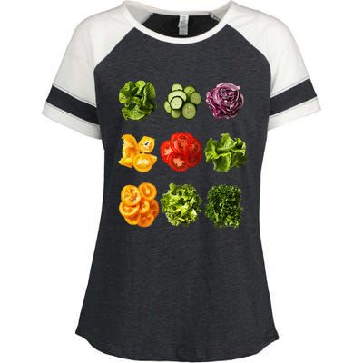 Saladkit Vegetable Motif Garden Saladkit Enza Ladies Jersey Colorblock Tee