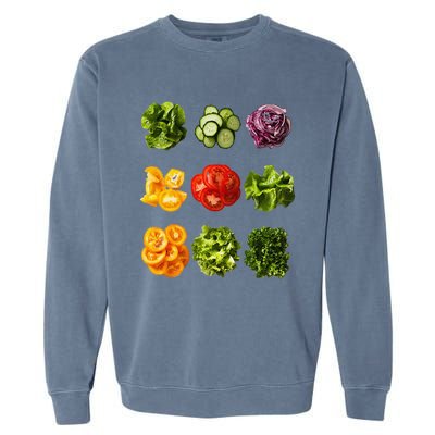 Saladkit Vegetable Motif Garden Saladkit Garment-Dyed Sweatshirt