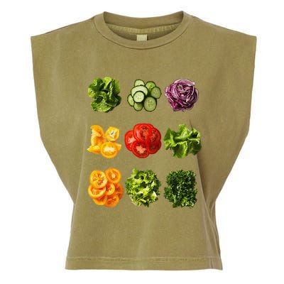 Saladkit Vegetable Motif Garden Saladkit Garment-Dyed Women's Muscle Tee