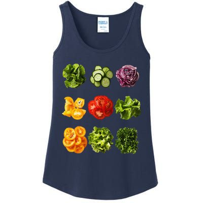 Saladkit Vegetable Motif Garden Saladkit Ladies Essential Tank