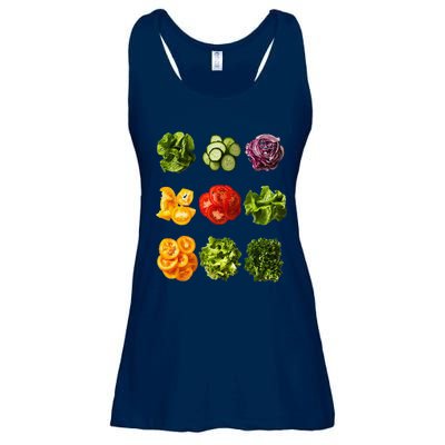 Saladkit Vegetable Motif Garden Saladkit Ladies Essential Flowy Tank