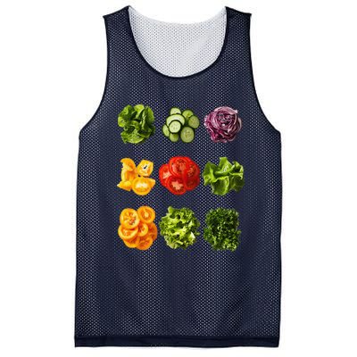 Saladkit Vegetable Motif Garden Saladkit Mesh Reversible Basketball Jersey Tank