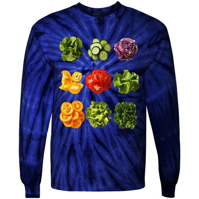 Saladkit Vegetable Motif Garden Saladkit Tie-Dye Long Sleeve Shirt