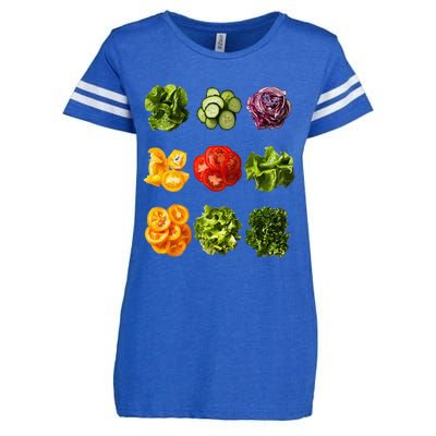 Saladkit Vegetable Motif Garden Saladkit Enza Ladies Jersey Football T-Shirt