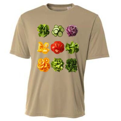 Saladkit Vegetable Motif Garden Saladkit Cooling Performance Crew T-Shirt