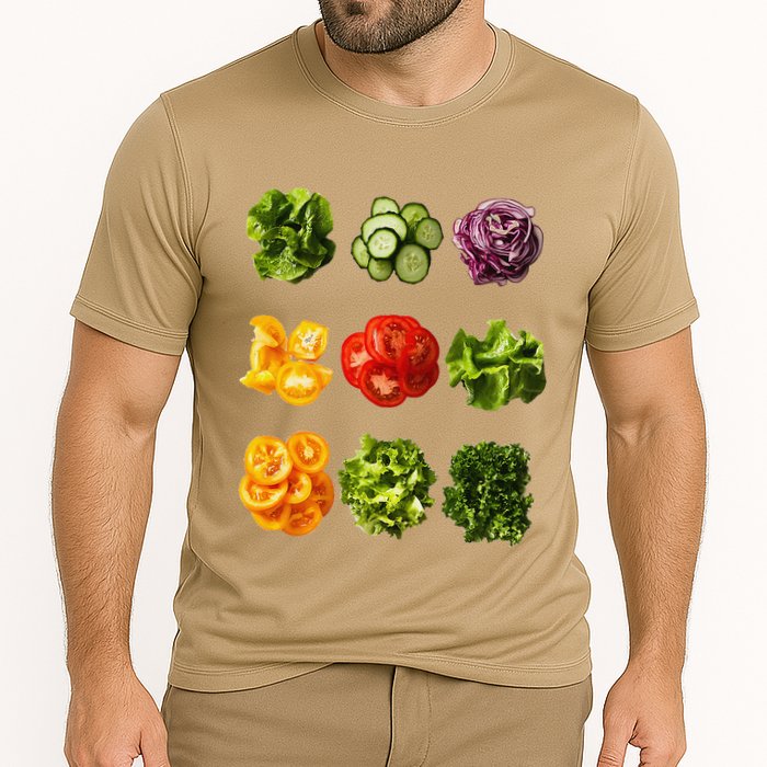 Saladkit Vegetable Motif Garden Saladkit Performance Shirt