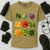 Saladkit Vegetable Motif Garden Saladkit Performance Shirt