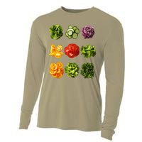 Saladkit Vegetable Motif Garden Saladkit Cooling Performance Long Sleeve Crew