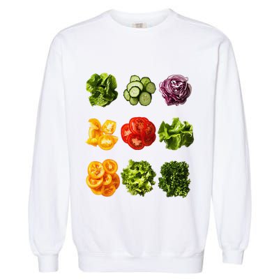 Saladkit Vegetable Motif Garden Saladkit Garment-Dyed Sweatshirt