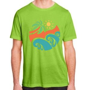 Summer Vacation Ocean Waves Adult ChromaSoft Performance T-Shirt